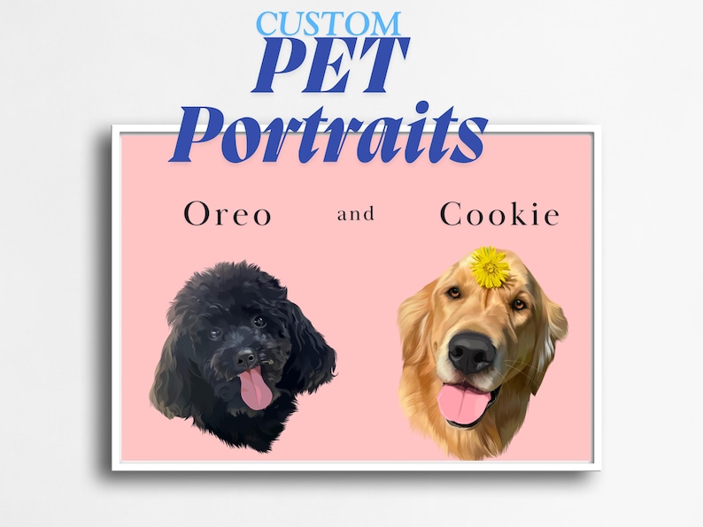 Customized Pet Portraits — original Bonafide Pets Etsy photograph 1